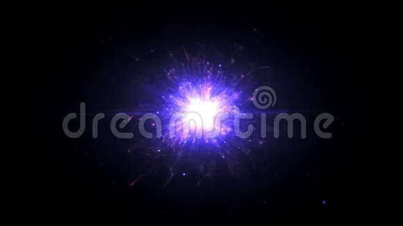 粉红色和紫色的未来空间粒子明亮的圆形能量结构视频的预览图