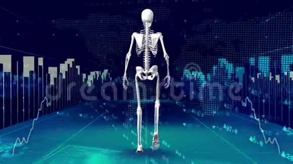 被数据金融包围的人类骨架视频的预览图