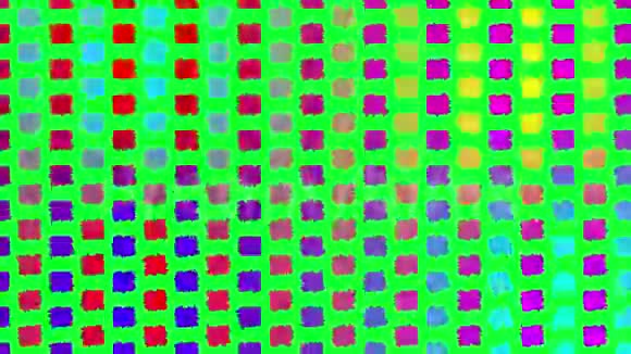 五颜六色的旋转方块背景颜色在变化形状在旋转变化孤立视频的预览图