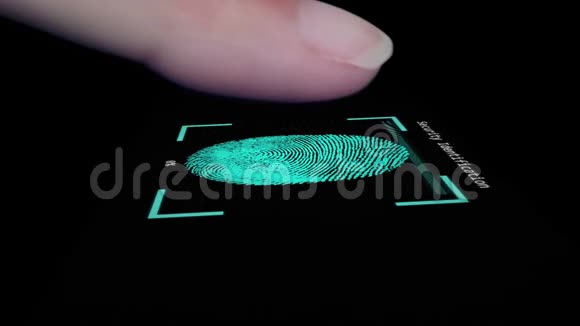 生物几何图形指纹扫描仪系统视频的预览图