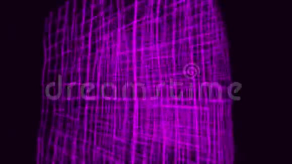 3D紫色抽象立方体动画VJ循环运动背景视频的预览图
