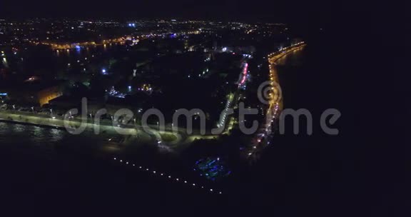 克罗地亚扎达尔市夜景视频的预览图