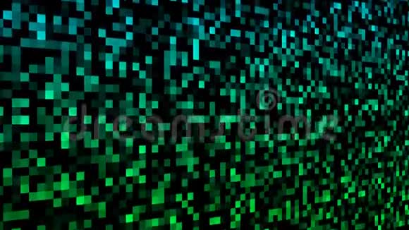 电脑生成的小方块拼花3d渲染电脑生成的背景视频的预览图