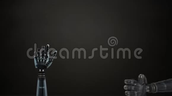 机器人手过灰色背景视频的预览图