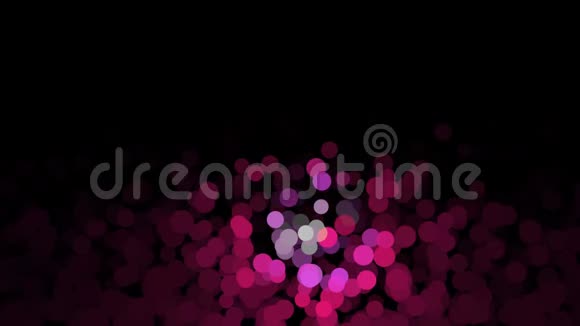 无边美丽的小圆圈粉红色和紫色的颜色被手电筒照明无缝的循环动画视频的预览图