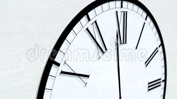 动画时钟时间转换小时系列十二点或午夜视频的预览图