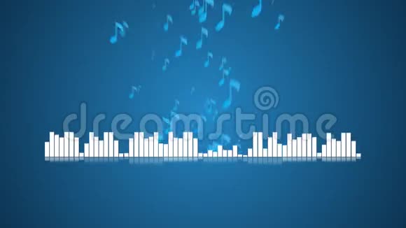 声波和音乐音符视频的预览图