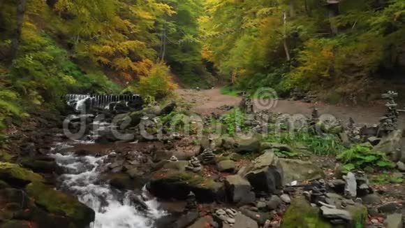 石头凯恩斯森林里的山河国家公园乌克兰视频的预览图