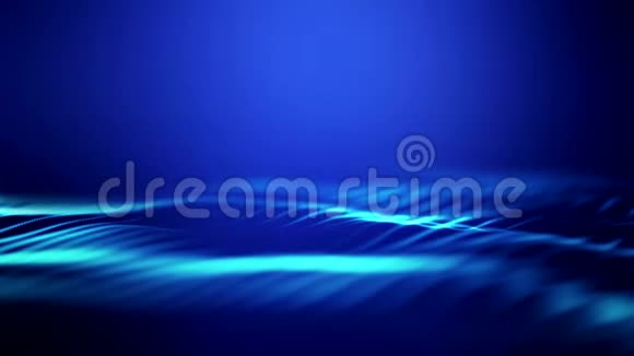 蓝色背景下的波浪视频动画视频的预览图
