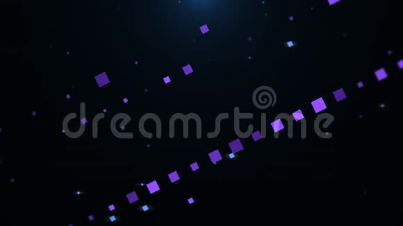 运动紫色方块抽象背景视频的预览图