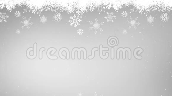 银色背景下雪花动画视频的预览图