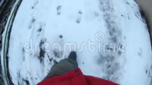 人先从雪中跑出来视频的预览图