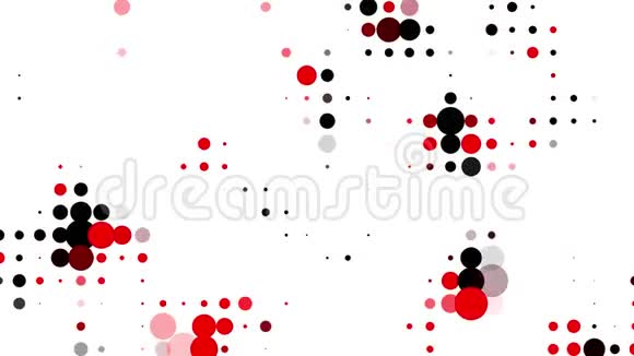 动画红色和黑色气泡在白色背景视频的预览图