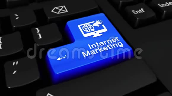 123计算机键盘按钮上的网络营销循环运动视频的预览图