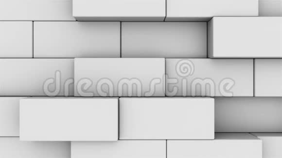 抽象矩形几何曲面仿砖现代计算机生成三维渲染视频的预览图