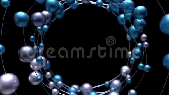 环链中的4k抽象分子视频的预览图