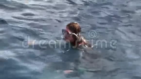 女潜水员潜入红海水下的鳍状肢视频的预览图