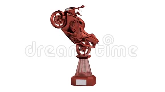 无限旋转的摩托车青铜奖杯正面视频的预览图