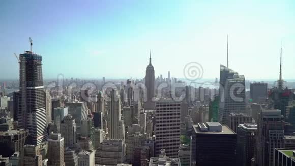 纽约曼哈顿的顶级鸟瞰图视频的预览图