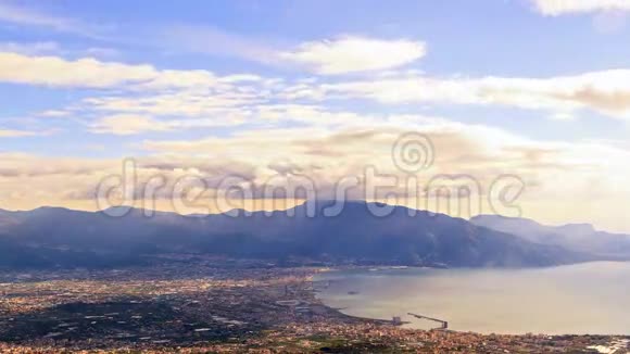 庞贝谷从维苏威火山俯瞰意大利4视频的预览图