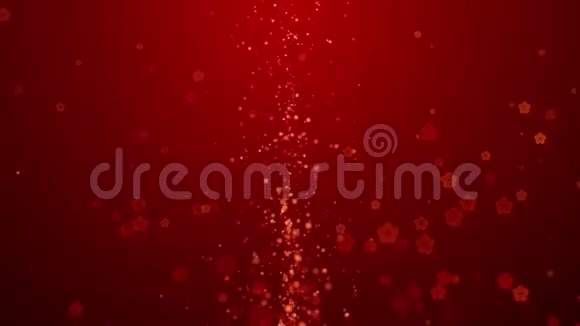 红色梅花圈背景红色背景为中国新年视频的预览图