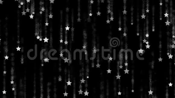星星落雨黑色背景视频的预览图
