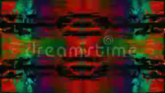 五颜六色的观赏网络朋克迷幻的彩虹背景视频的预览图