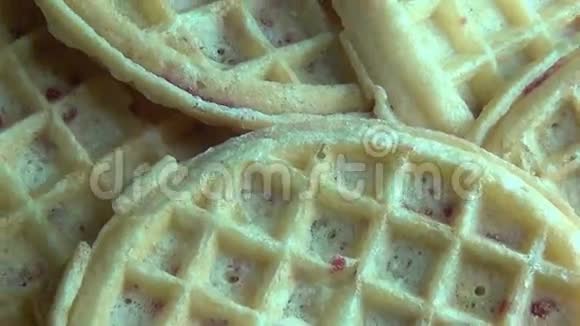 华夫饼早餐食品视频的预览图