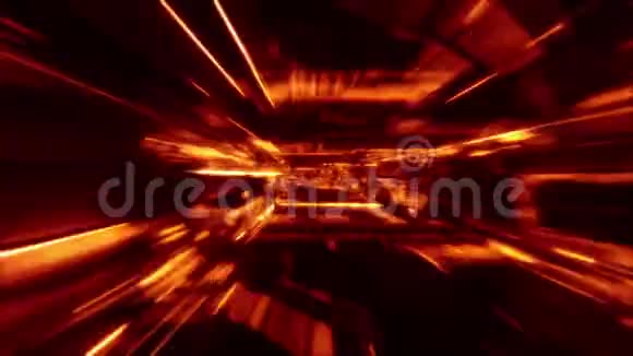 霓虹灯飞碟隧道快速循环熔岩视频的预览图