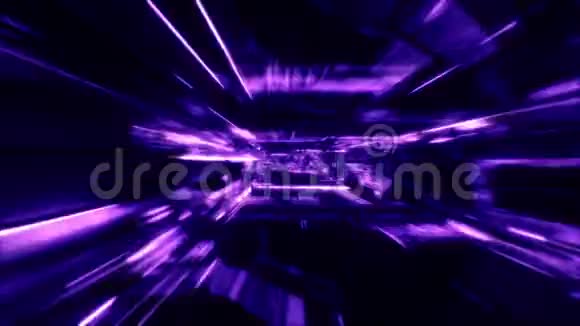 科幻隧道快速循环紫色视频的预览图