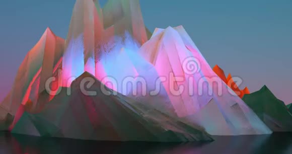 五颜六色的水晶似乎是山视频的预览图