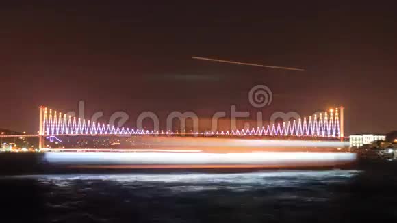 伊斯坦布尔博斯普大桥延时4K超高清视频的预览图