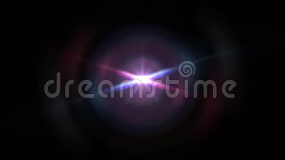 中星闪耀旋转2光镜耀斑闪亮的boke无缝环动画艺术背景质量视频的预览图