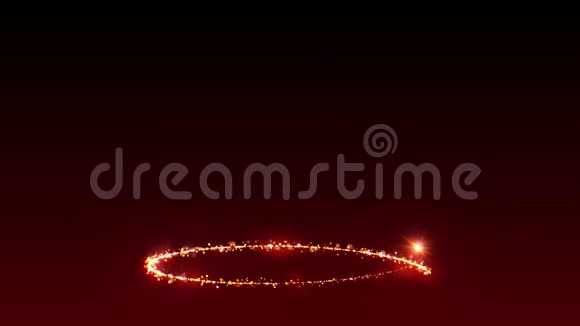 金色的闪光飞行与闪闪发光的光闪亮的圣诞粒子介绍视频的预览图
