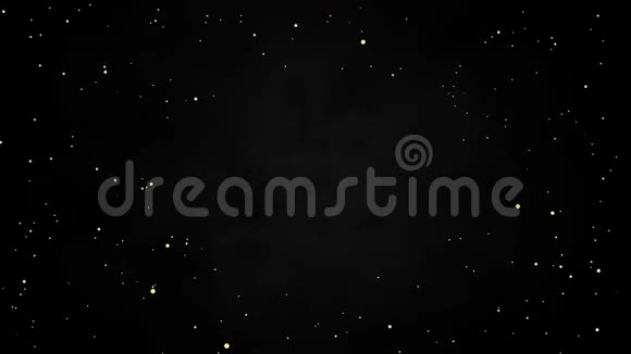 黑天星云上的金色粒子动画视频的预览图