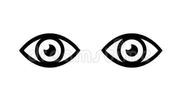 眼睛图标动画与可选的卢马哑光包括阿尔法卢马马特视频的预览图