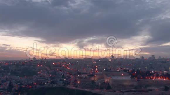 夜晚的老耶路撒冷视频的预览图