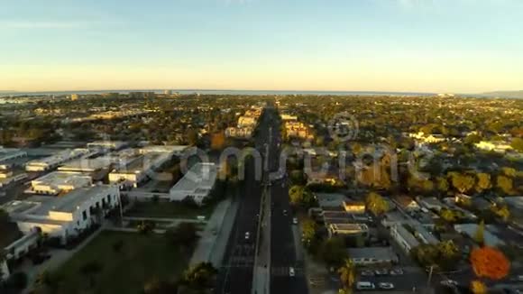 洛杉矶空中威尼斯大道日出视频的预览图