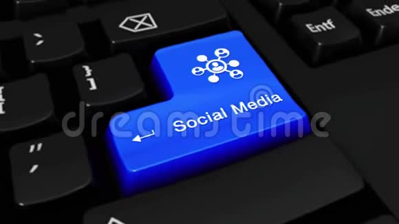 291电脑键盘按钮上的社交媒体轮动视频的预览图