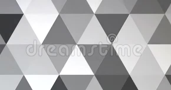 抽象的黑白几何多色三角形图案与无缝视频的预览图