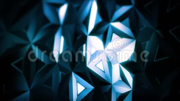 蓝色多边形三角形表面视频的预览图