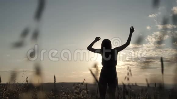 无名模特在野外跳舞视频的预览图