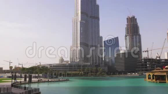 夏季时间天光迪拜购物中心世界最高景观视频的预览图