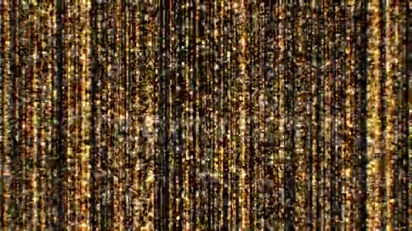 美丽的豪华黄金背景与落星和点无缝加载的三维抽象尘埃粒子动画视频的预览图
