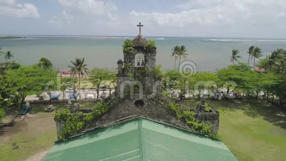 古老的天主教堂巴塞罗那索索贡菲律宾视频的预览图