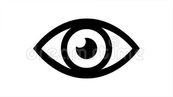 眼睛图标动画与可选的卢马哑光包括阿尔法卢马马特视频的预览图