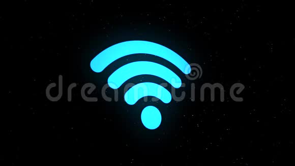 WiFi图标动画动画WiFi图像是一个旋转点视频的预览图