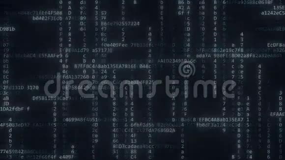 代码字符串在计算机屏幕上相互交叉与信息技术有关的运动背景视频的预览图