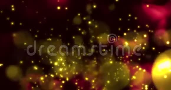 多种颜色的圣诞数字闪光闪耀着金色的粒子聚焦在黑色的背景上节日视频的预览图