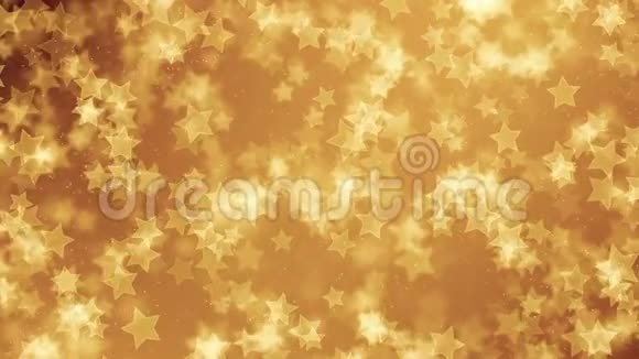 金色的星星背景视频的预览图